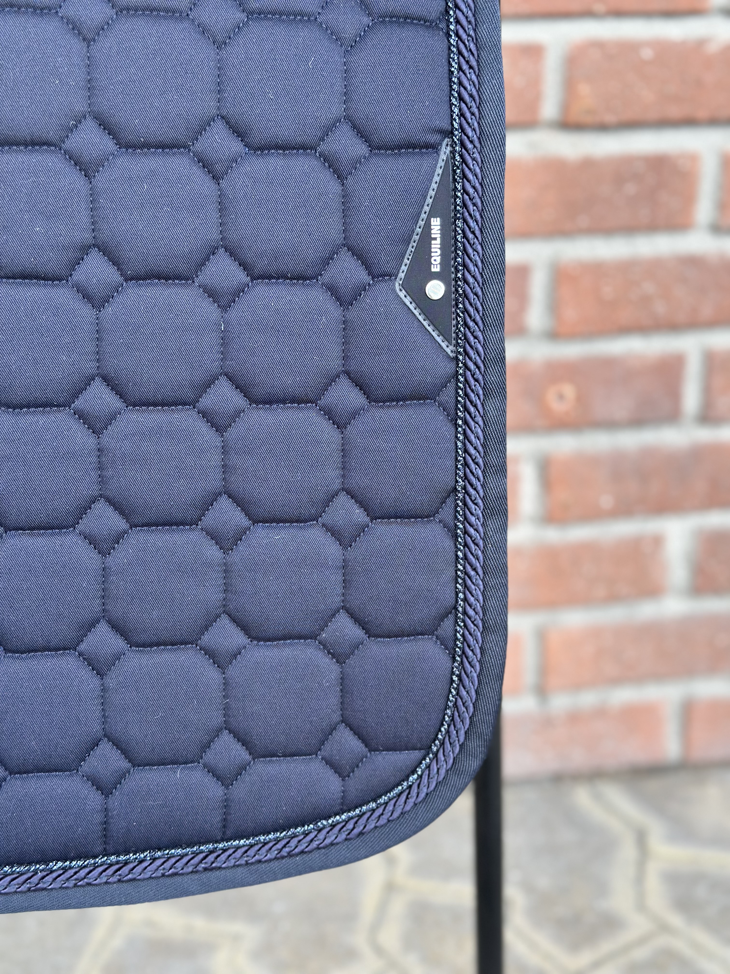 Equiline Octagon 2 flätor marint med blåglitter - 2