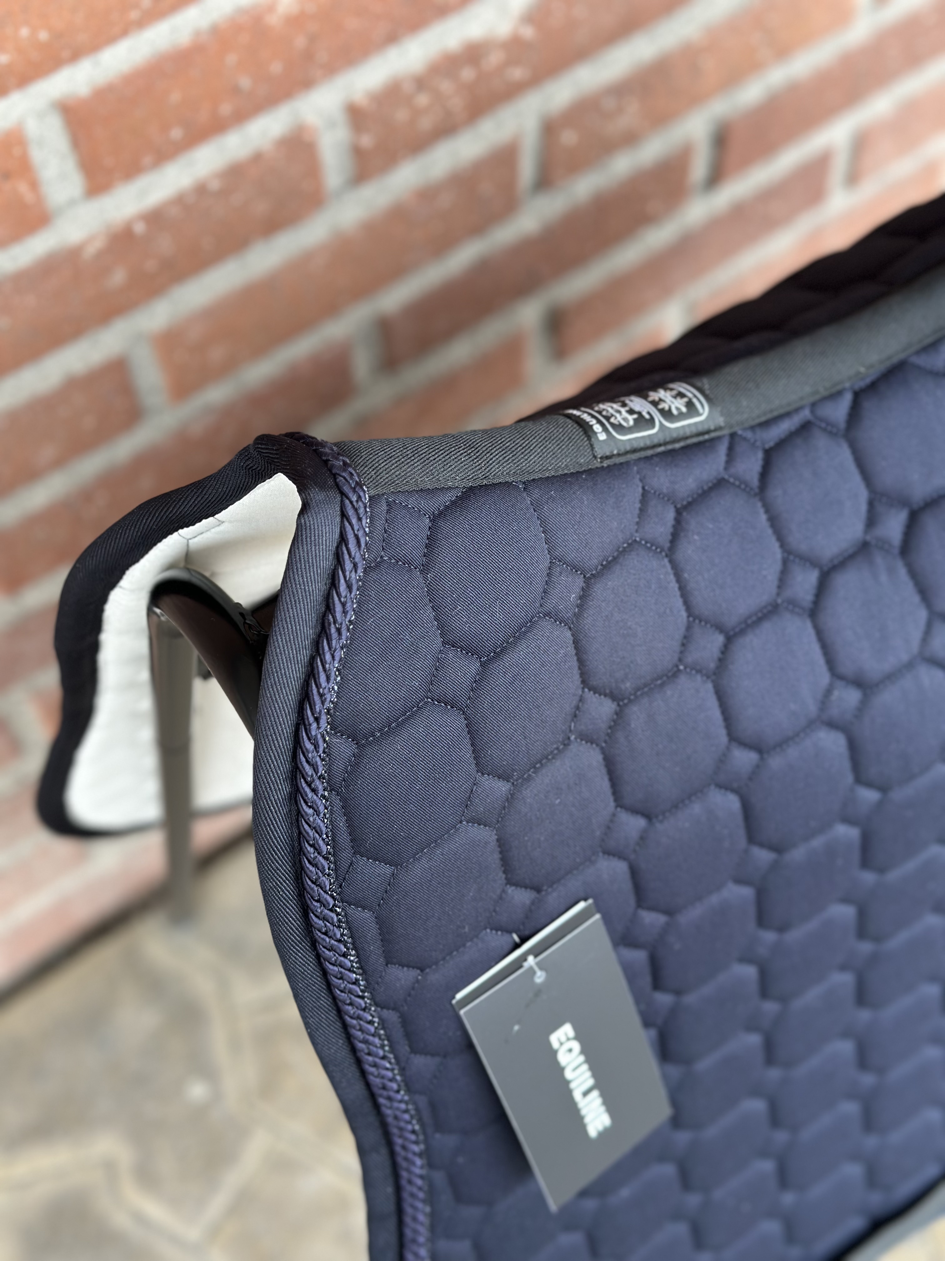 Equiline Octagon 2 flätor marint med blåglitter - 4