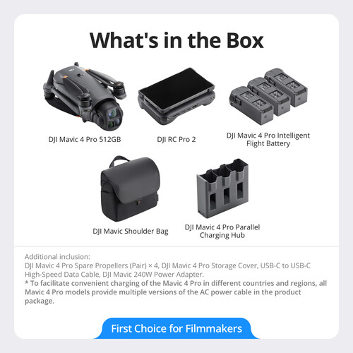 DJI Mavic 4 Pro 512GB Creator Combo + DJI RC Pro 2 - 2