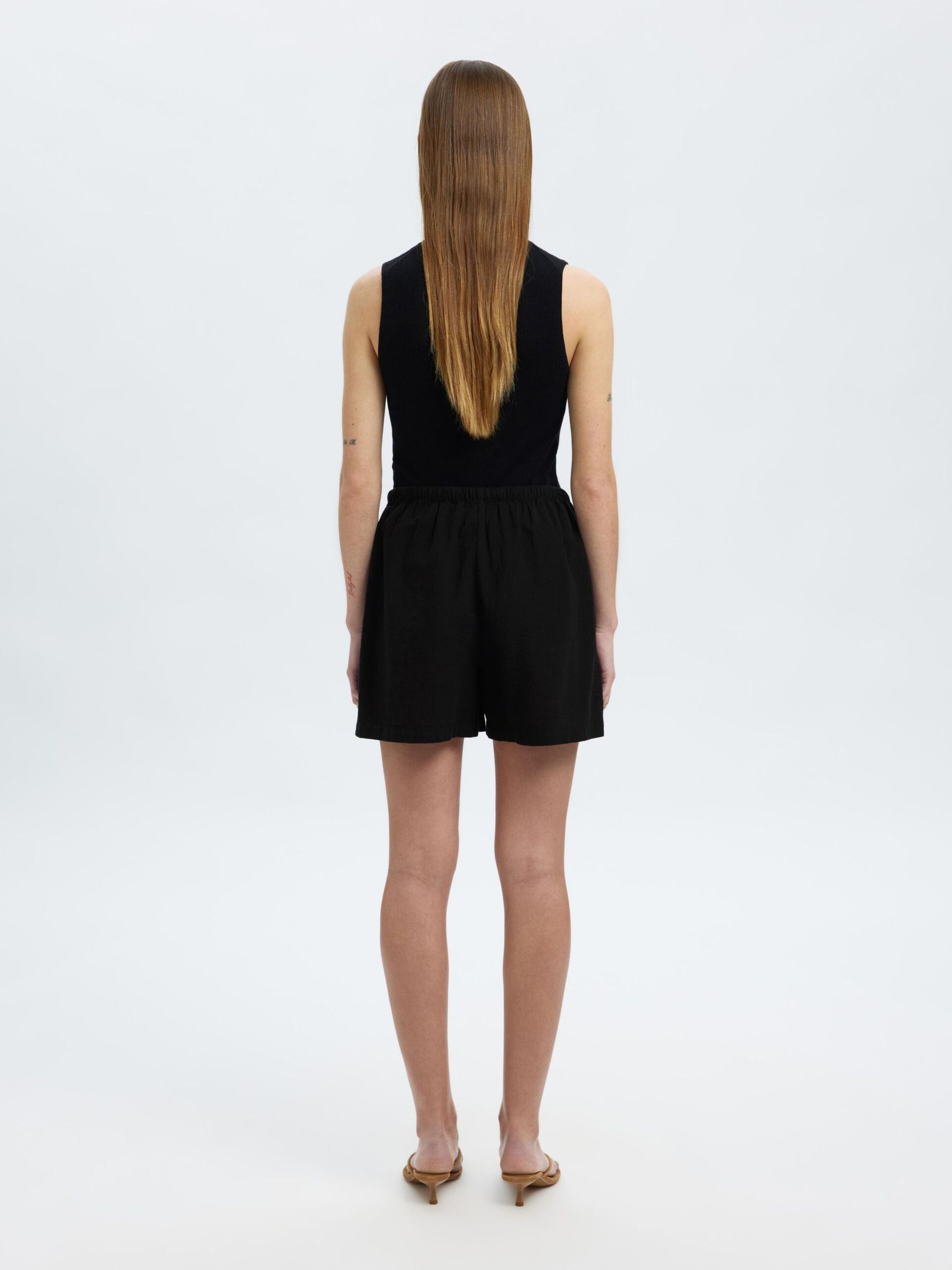 Selected Femme Luisa Linen Mid-rise Shorts - 4
