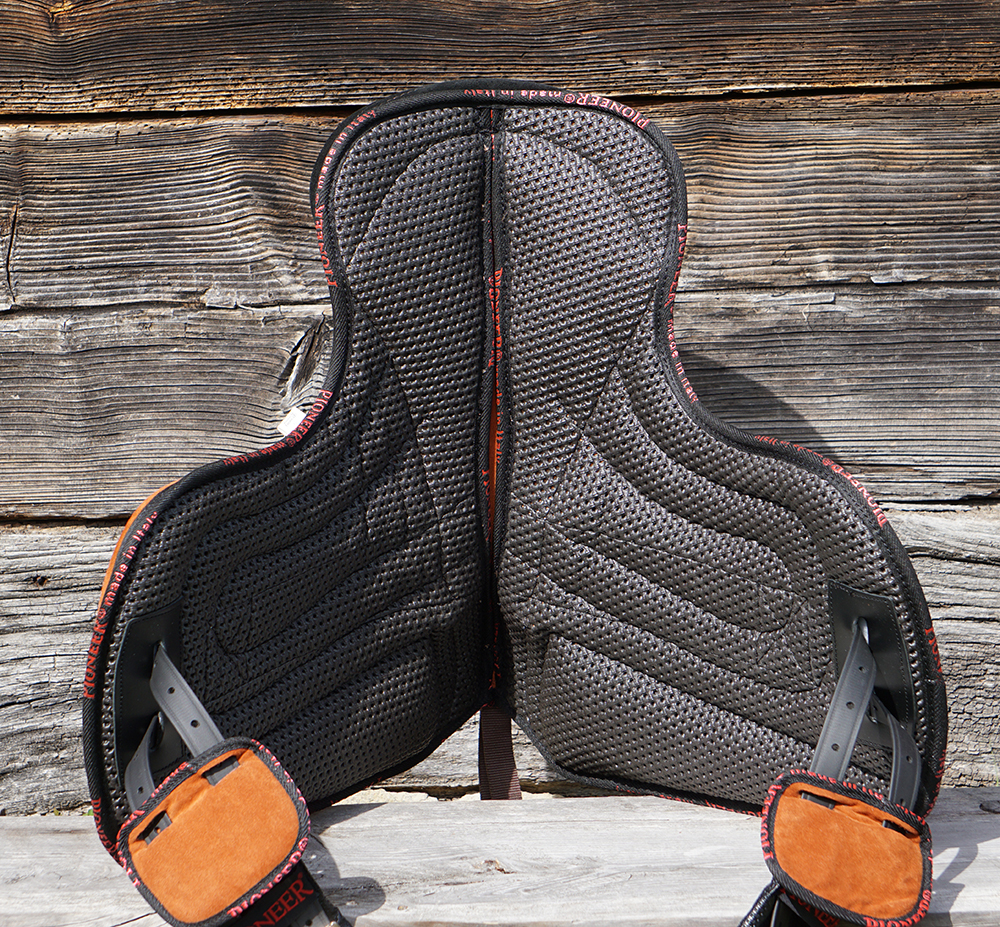 Pioneer® Verona ride pad Classic Support (incl. girth), black / rust - 5