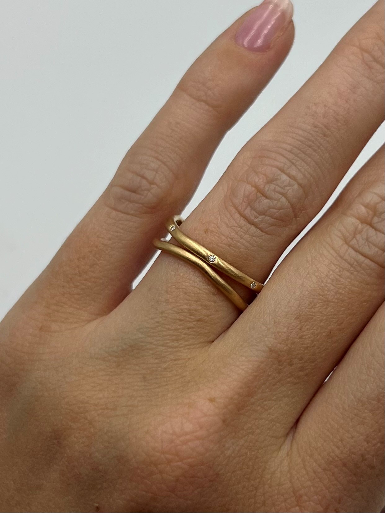 Ring Finding My Way diamanter handgjord guld 18 karat  - 5