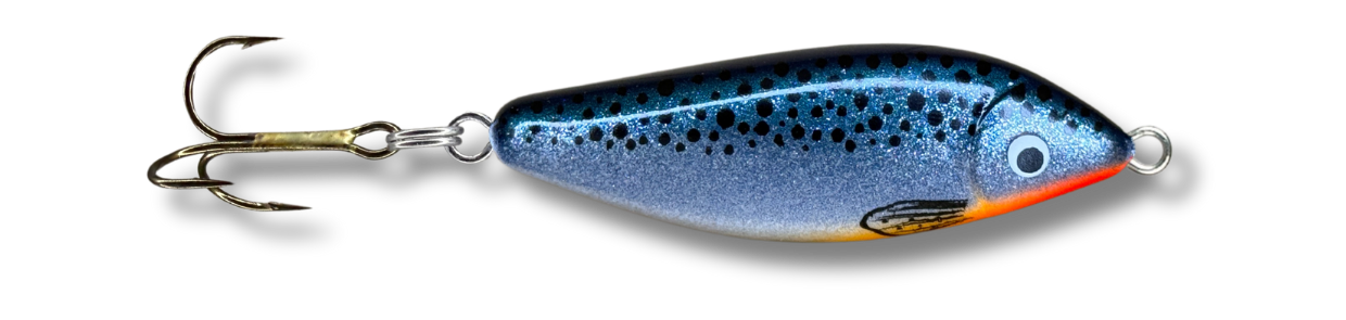 spöket kulan från falkfish är ett sjukt bra och långkastande drag för  havsöring, öring och regnbåge. makrill