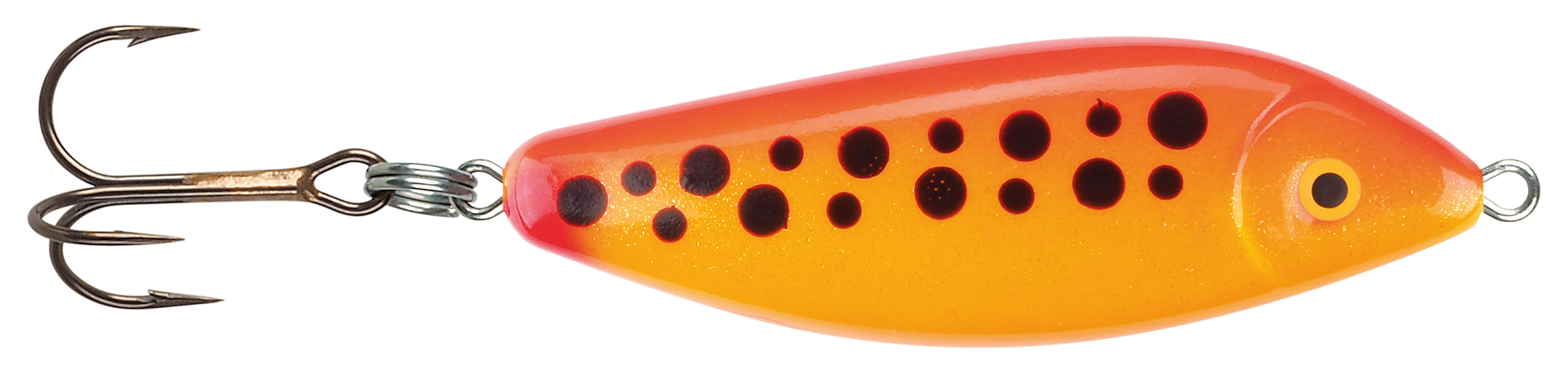 spöket kulan från falkfish är ett sjukt bra och långkastande drag för  havsöring, öring och regnbåge. orange