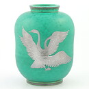 ヴィルヘルム・コーゲ  Argentaシリーズ  グリーンのベース  白鳥  18cm  1937年