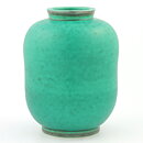 Wilhelm Kåge (Argenta 1937) Green Vase with Swan Motif 18 cm