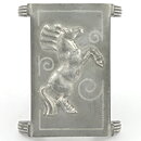 Tin Matchbox Holder with  Horse Motif 12 cm (Svenskt Tenn 1930) 