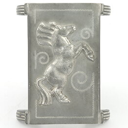 Tin Matchbox Holder with  Horse Motif 12 cm (Svenskt Tenn 1930) 