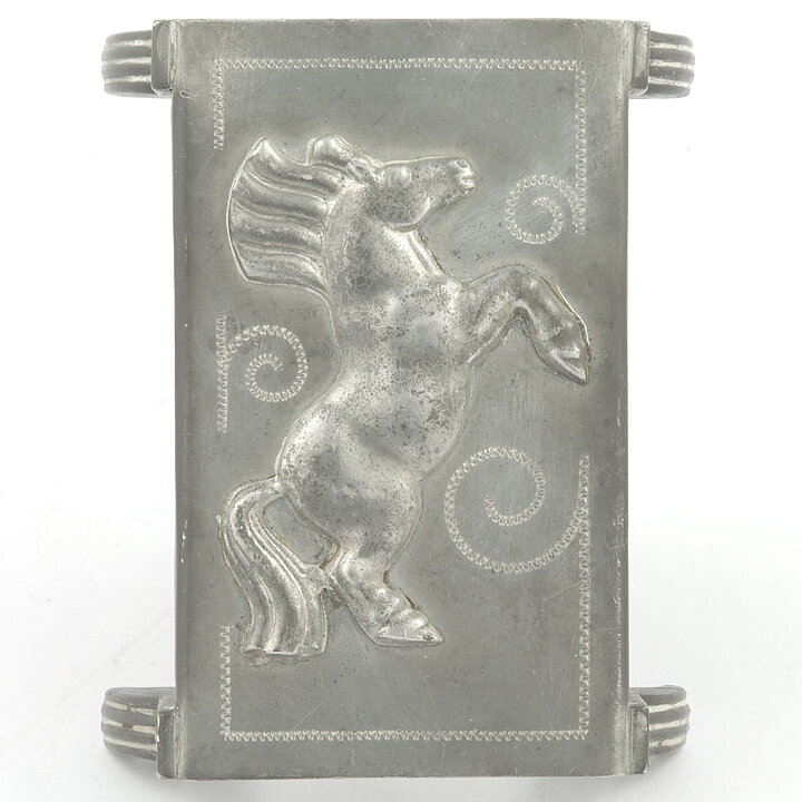 Tin Matchbox Holder with  Horse Motif 12 cm (Svenskt Tenn 1930) 