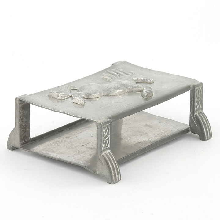 Tin Matchbox Holder with  Horse Motif 12 cm (Svenskt Tenn 1930) 