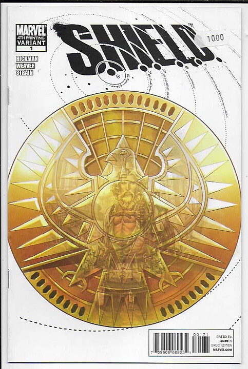 S.H.I.E.L.D. 2010 Series # 1 4th Printing Variant NM Prislapp 1st Issue
