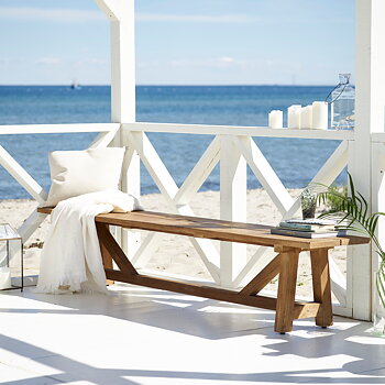 George Teak bench 220 cm - Outdoor - Sika-Design