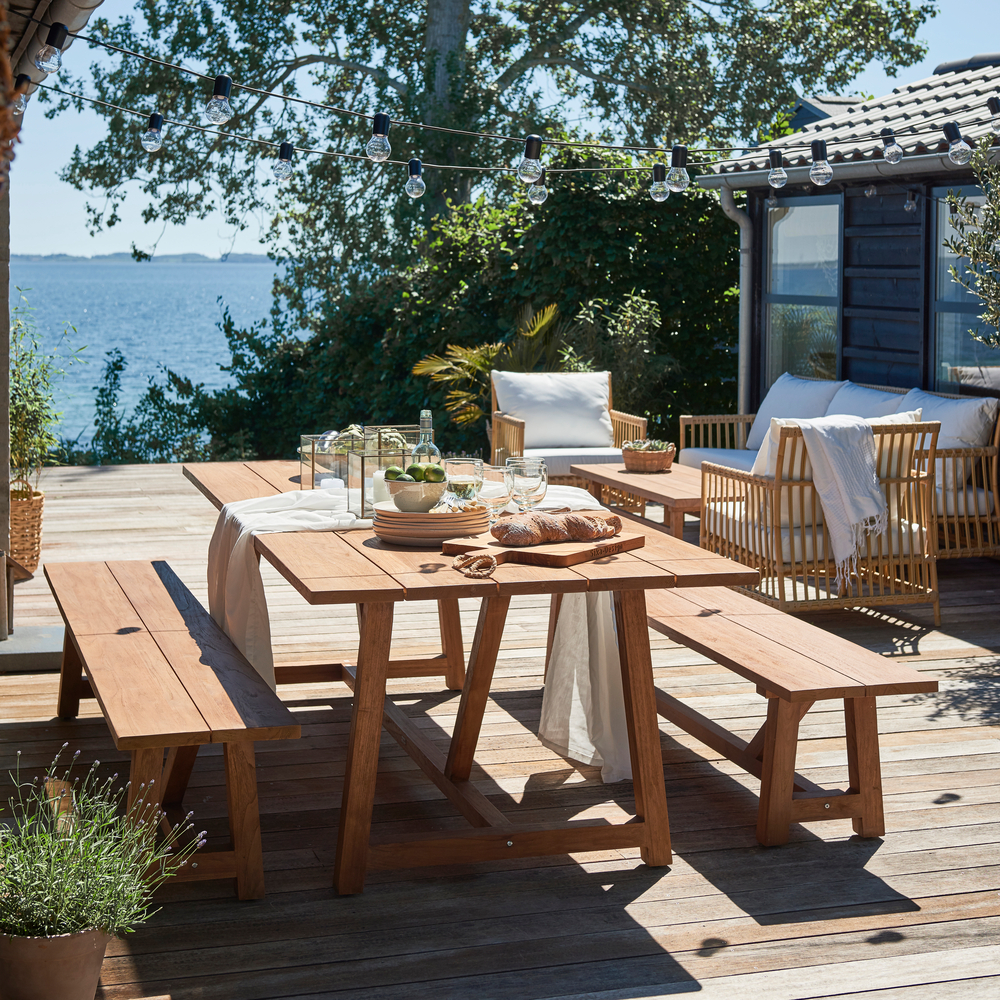 George Teak bänk 220 cm - Utomhus - Sika-Design  - 4