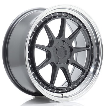 JR Wheels JR47 19x8,5 ET15-35 Oborrad Hyper Gray w/ Machined Lip