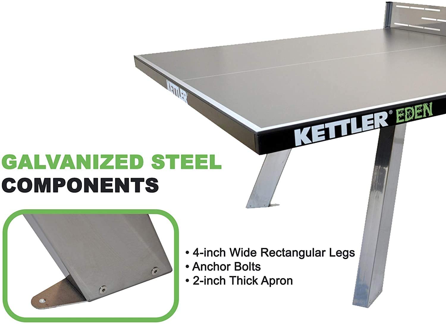 Kettler Eden Outdoor Bordtennisbord  för utomhusbruk - 5