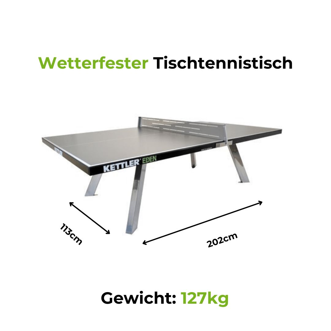 Kettler Eden Outdoor Bordtennisbord  för utomhusbruk - 4