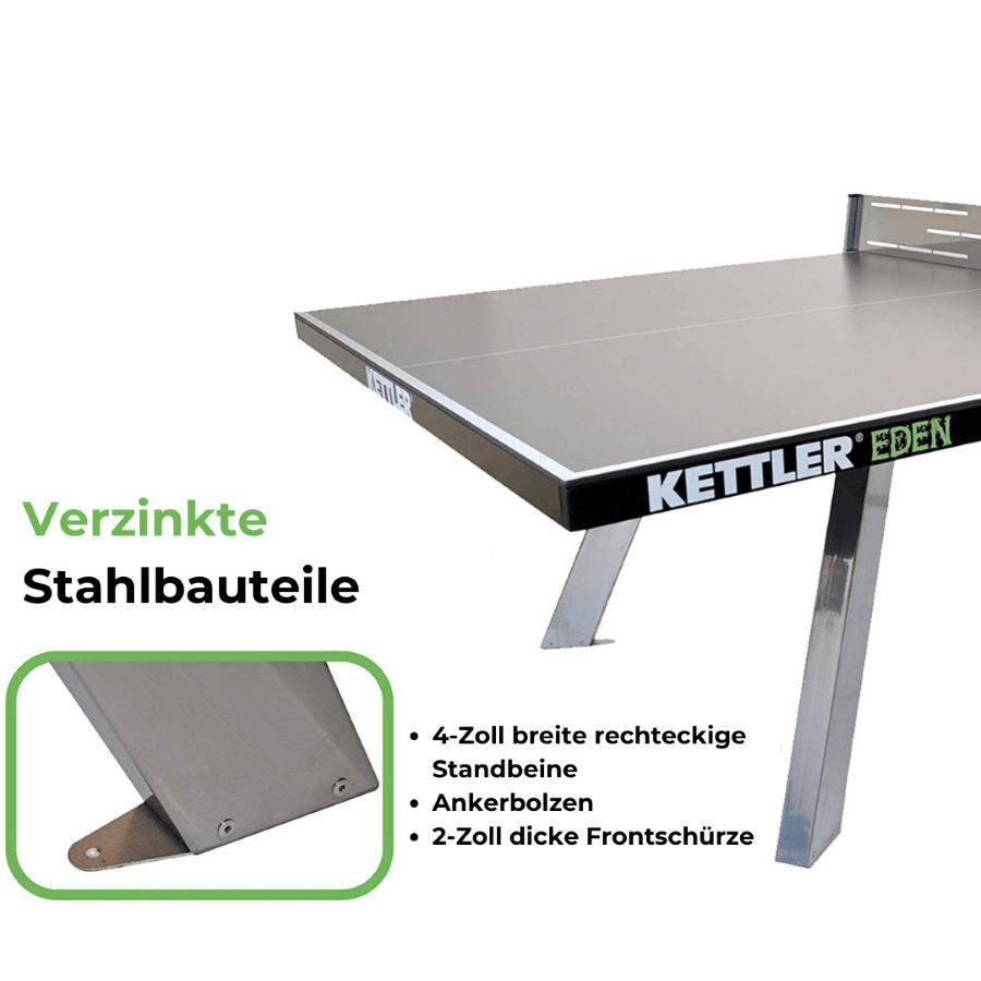 Kettler Eden Outdoor Bordtennisbord  för utomhusbruk - 2