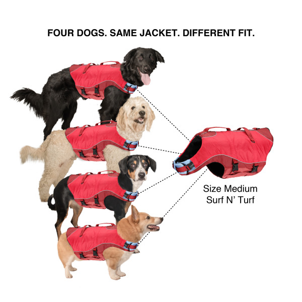 Kurgo Surf n Turf Life Jacket – Chili Red