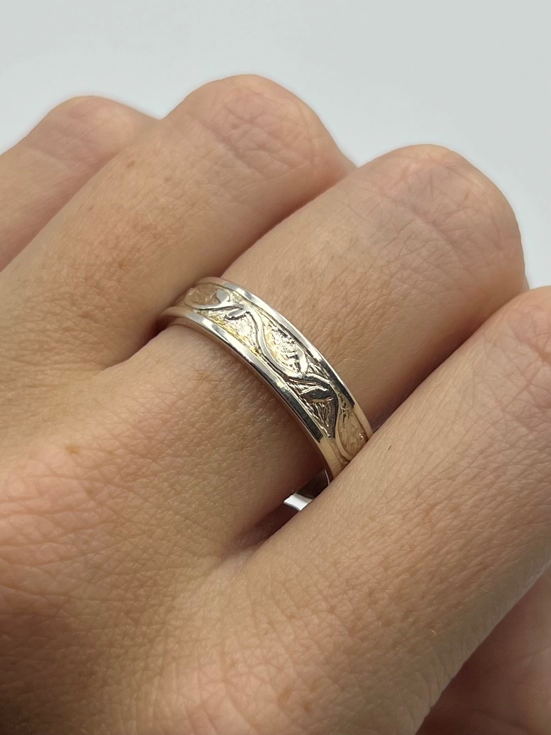 Ring Up And Down It Goes handgravyr silver