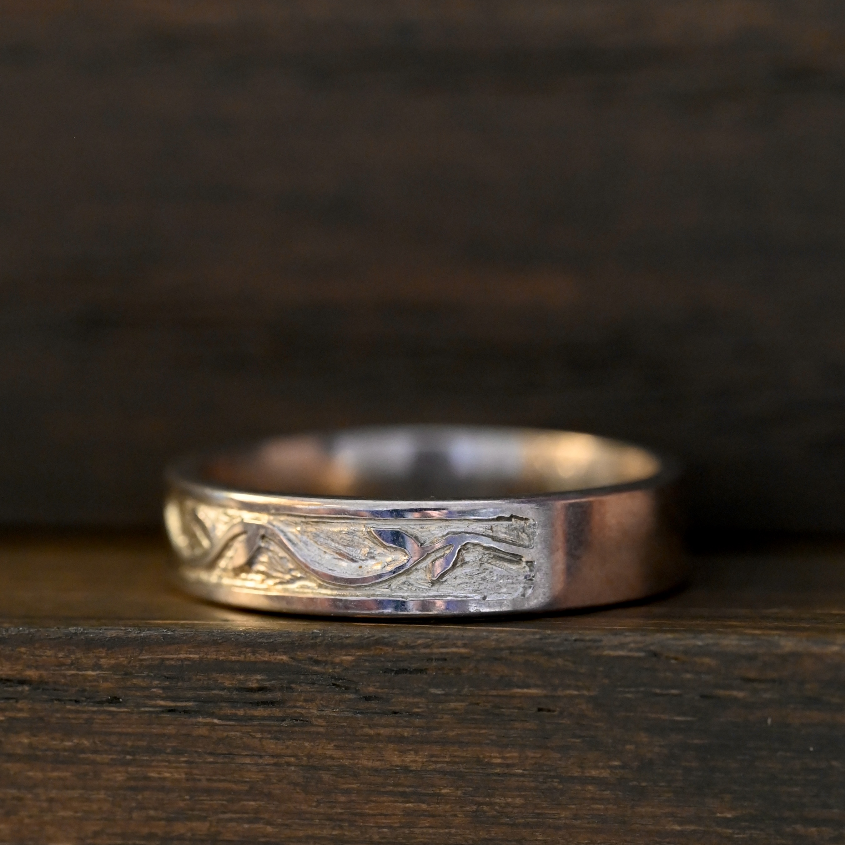 Ring Up And Down It Goes handgravyr silver