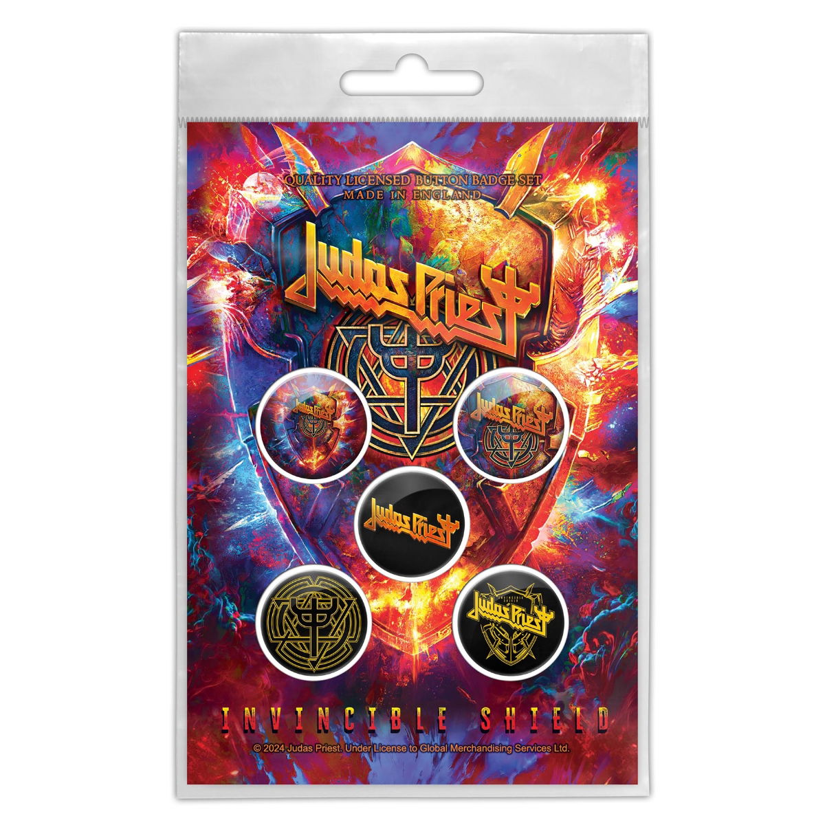 Judas Priest Invincible Shield Badge Pack
