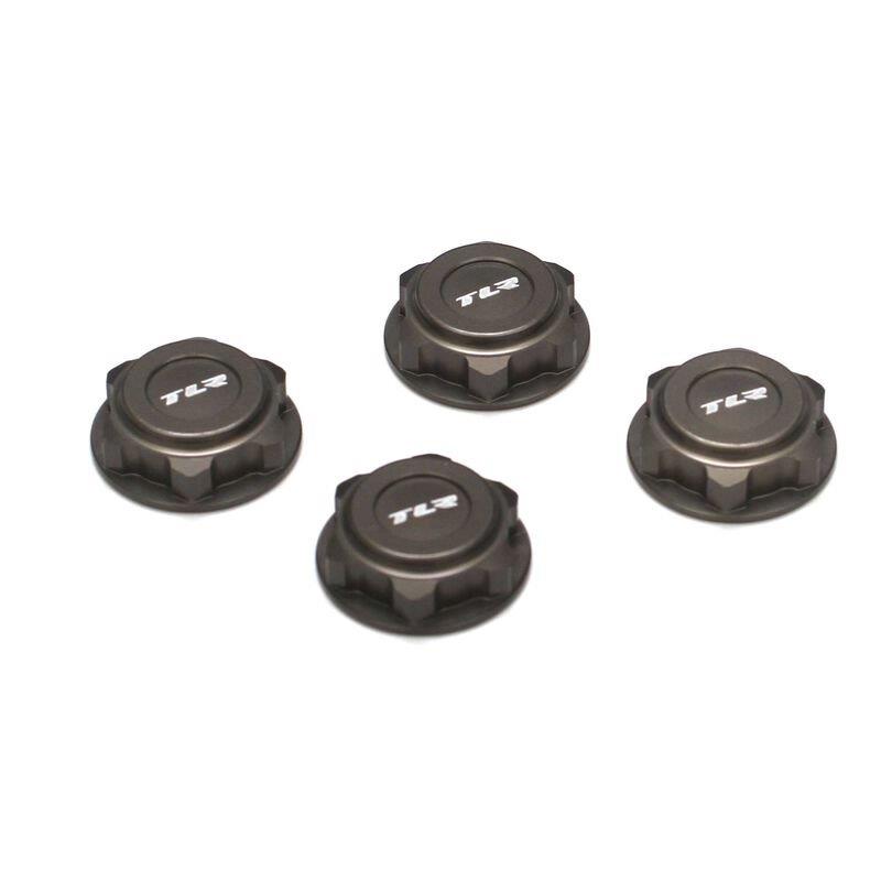 TLR Covered 17mm Wheel Nuts, Aluminum: 8B/8T 2.0