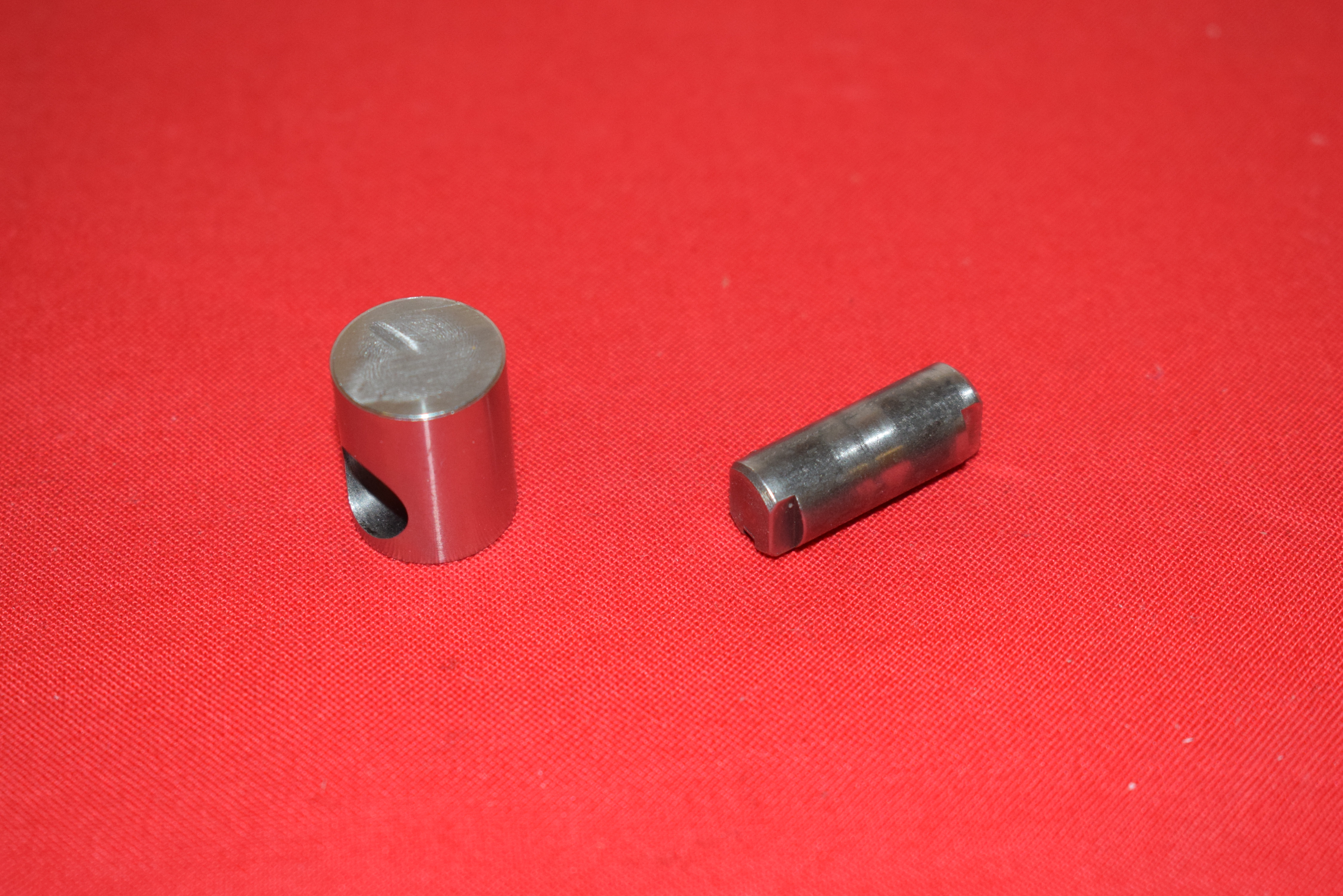 Block & Pin assembly for innner hand control wire Indian 1928-up - 3