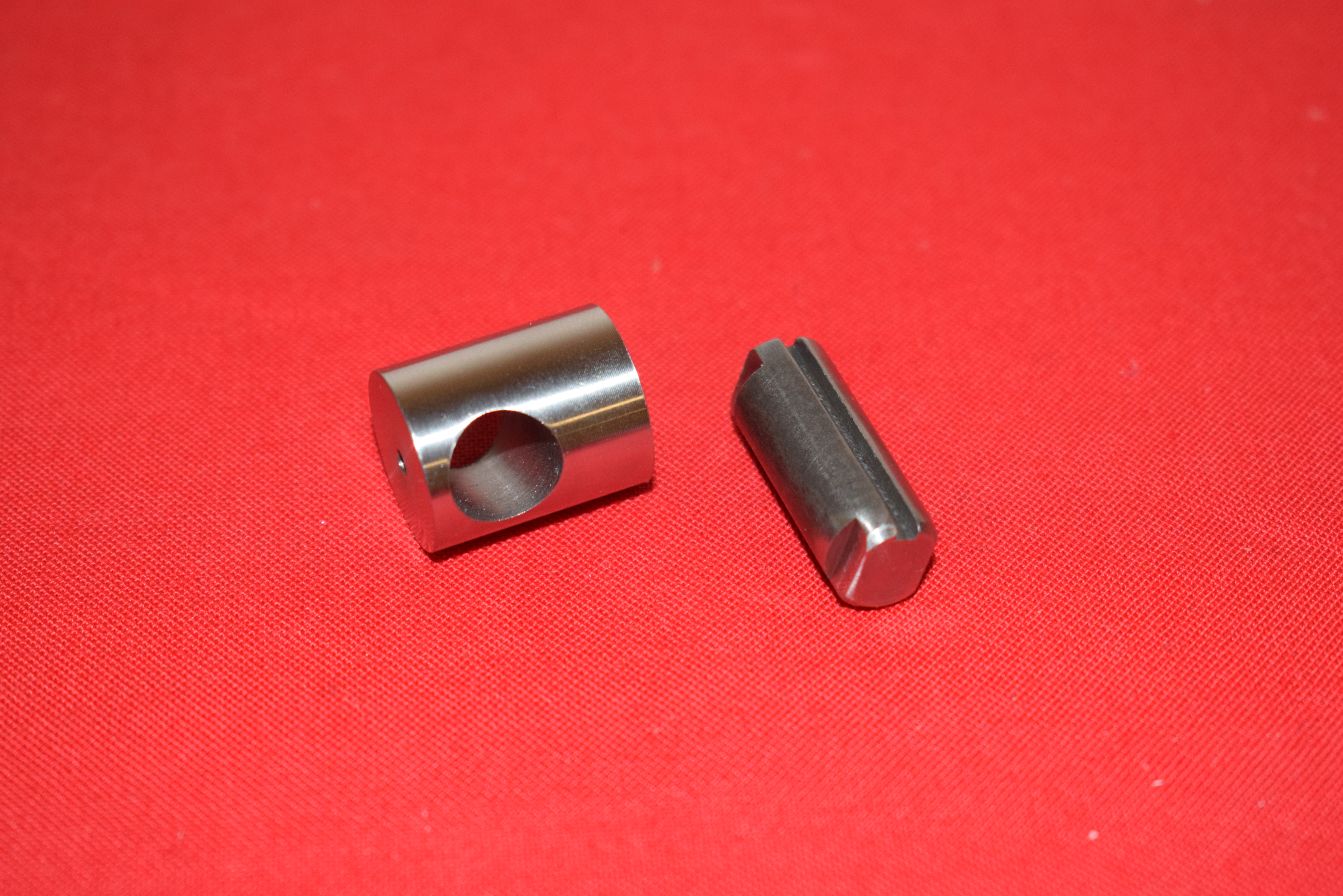 Block & Pin assembly for innner hand control wire Indian 1928-up - 2