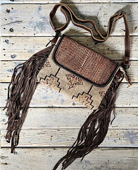 Crossbody Bag Skinnväska - Woven & Fringes