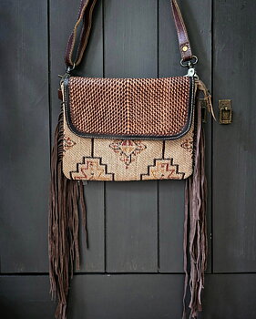 Crossbody Bag Skinnväska - Woven & Fringes