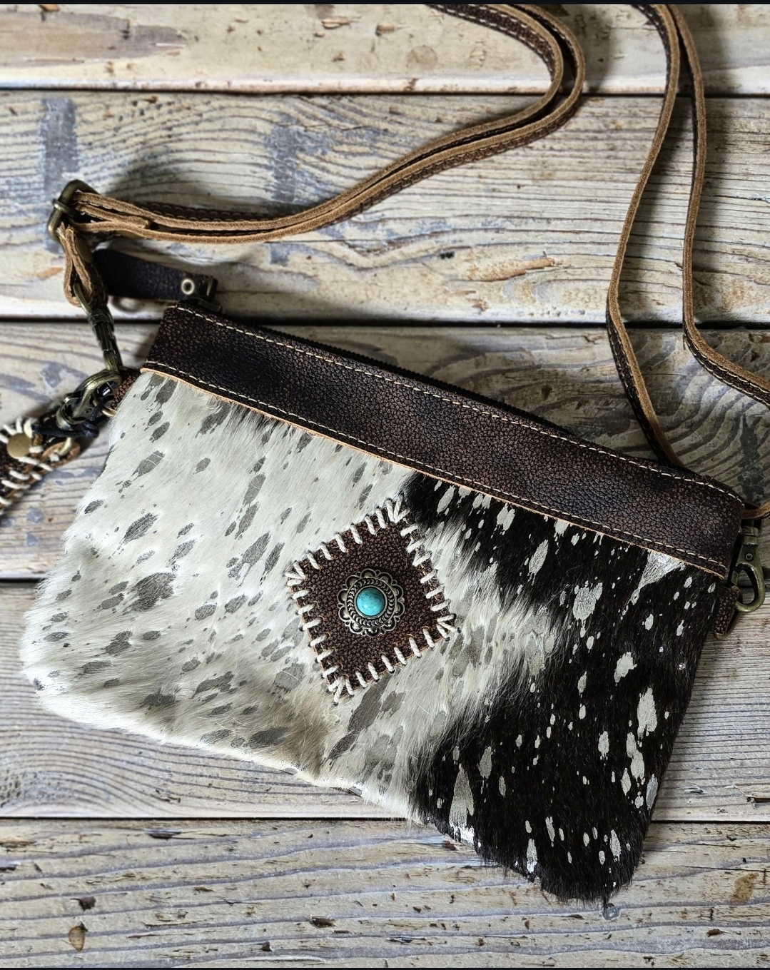 Crossbody Bag Skinnväska - Turquoise Concho - 4
