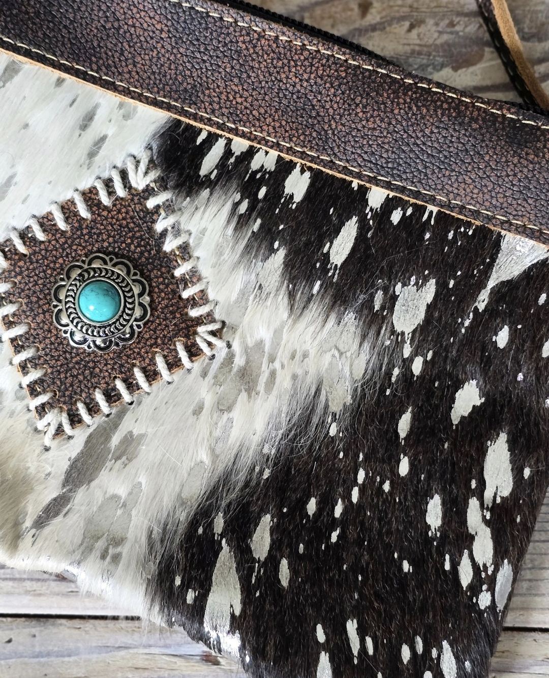 Crossbody Bag Skinnväska - Turquoise Concho - 2