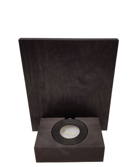 Light Base in Wood Black Wall Light 18 LED