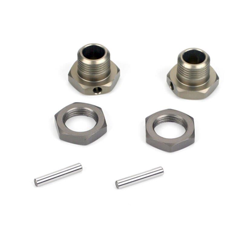 LOSI Wheel Hexes (Pr) Hard Anodized: 8B, 8T, 8X, 8XE