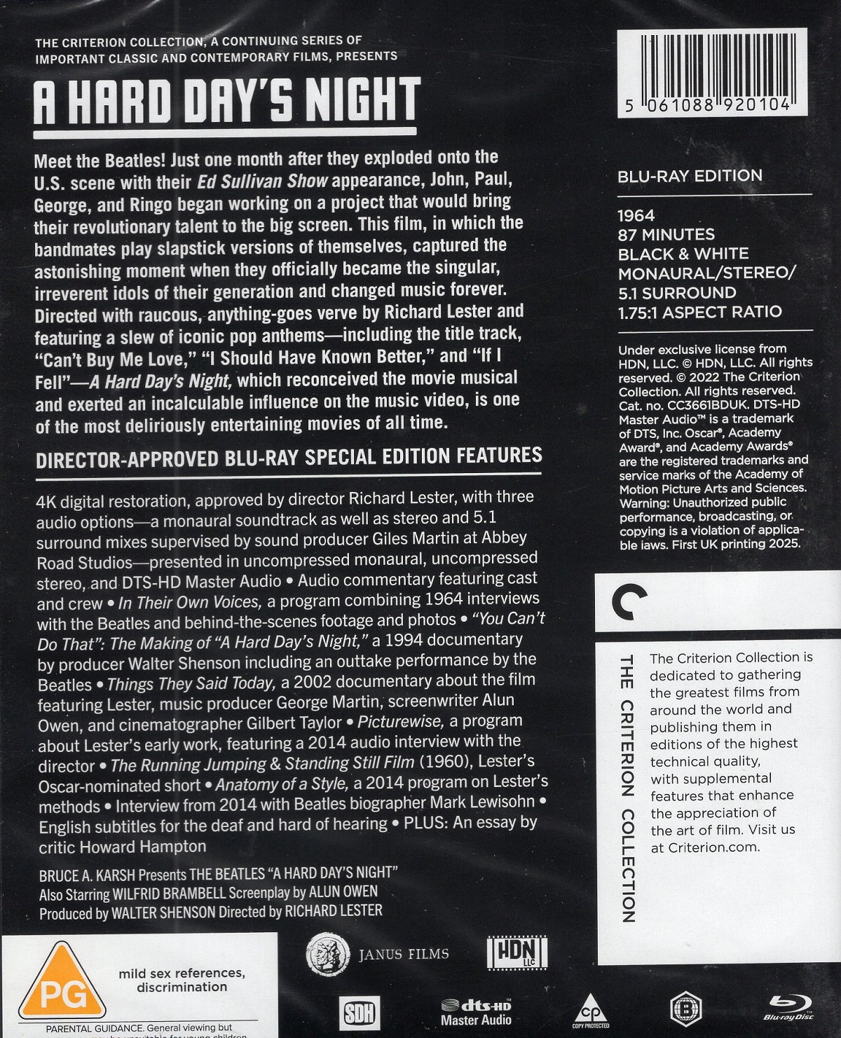 The Beatles - A Hard Day's Night (Criterion Collection) (ej svensk text) (Blu-ray) - 2