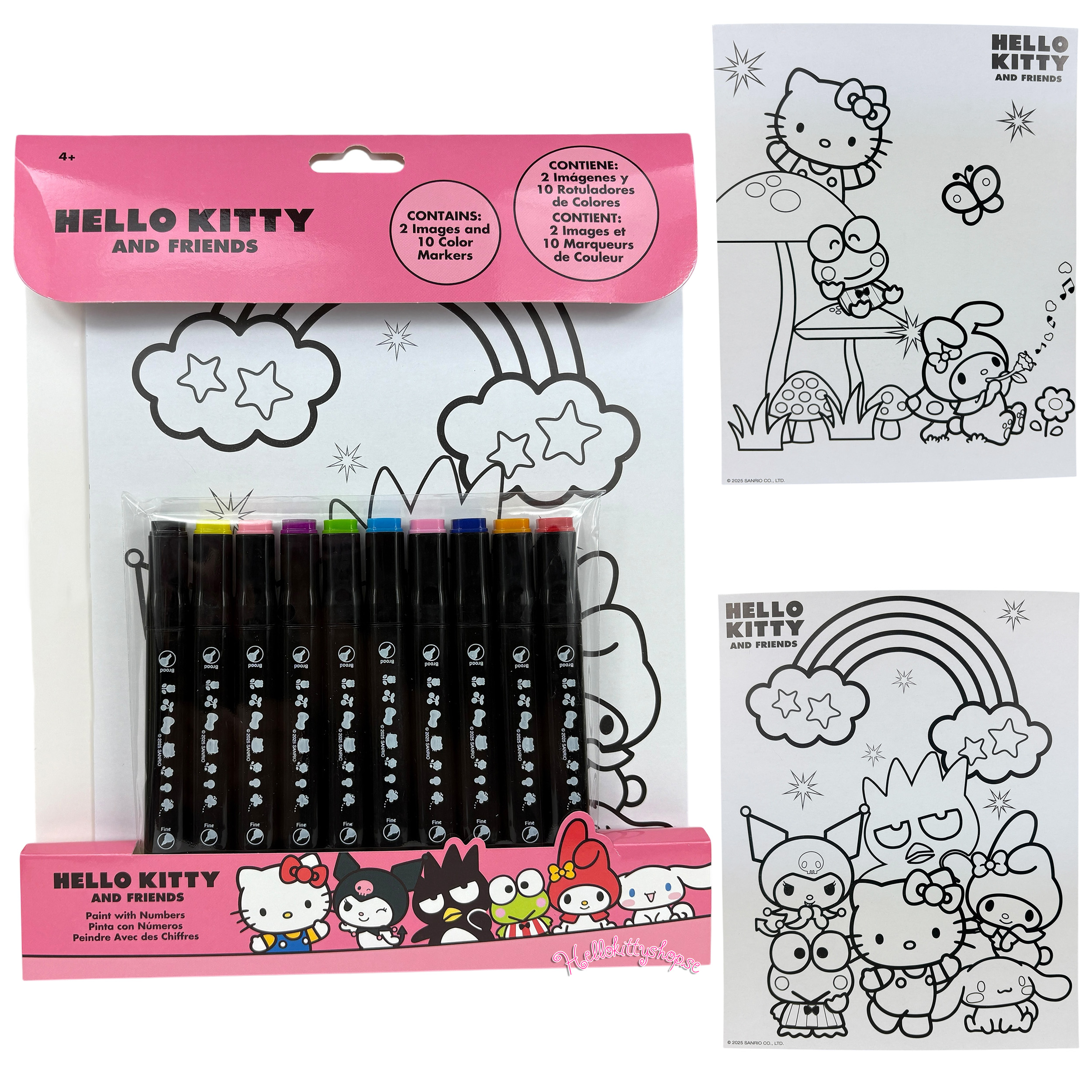 Hello Kitty and Friends Målartavlor med Färgpennor