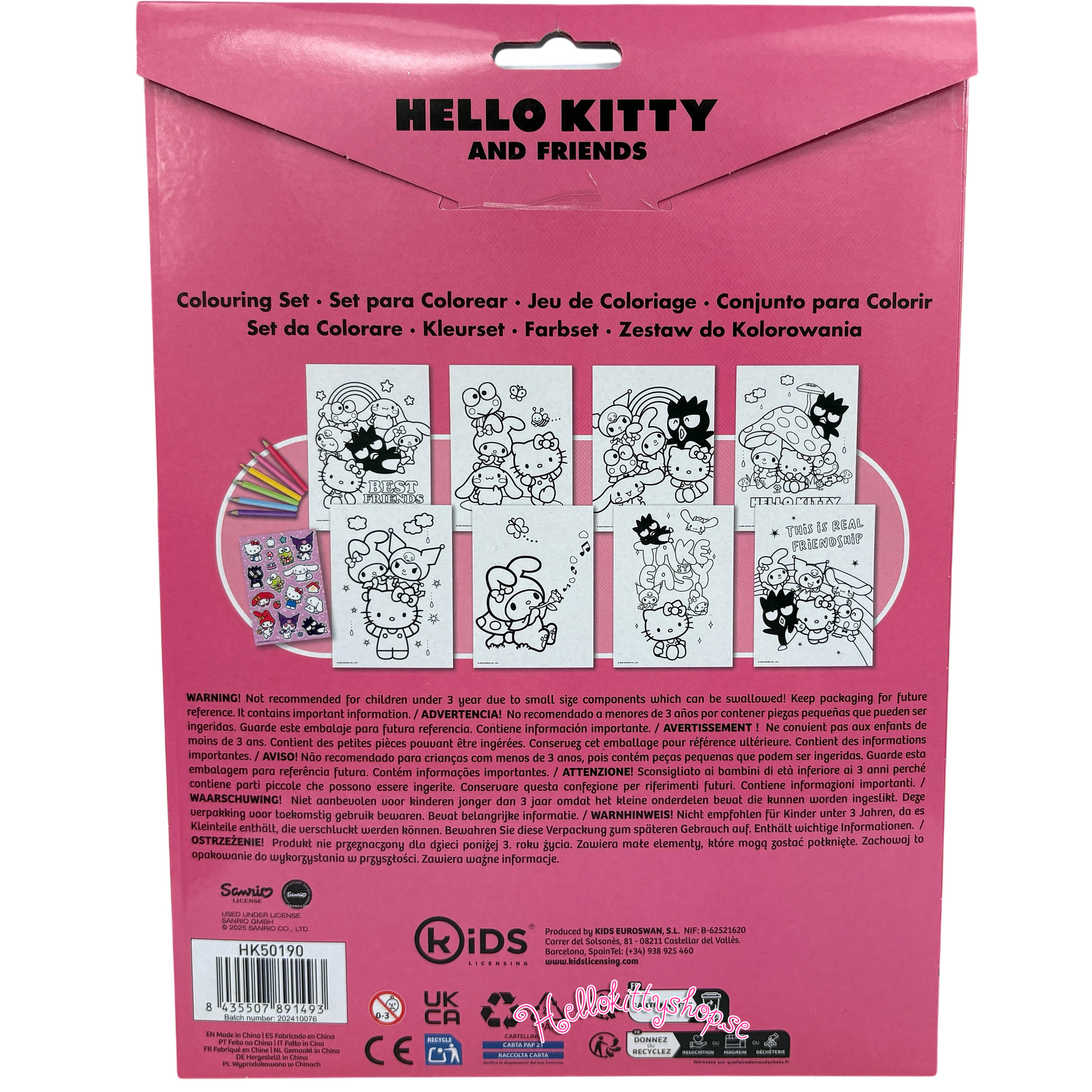 Hello Kitty and Friends Målarset med Klistermärken - 3