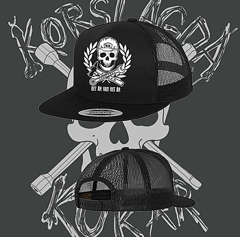KORSLAGDA KUKAR - Svart Arbetare Trucker Hat