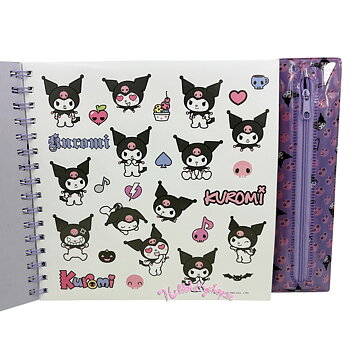 Kuromi Målarbok + Avtagbart Pennfodral