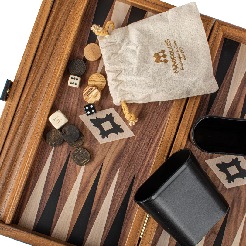 Handmade Backgammon Walnut 30x20 cm  - 3
