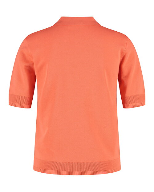 Piké med guldfärgade knappar orange - 2