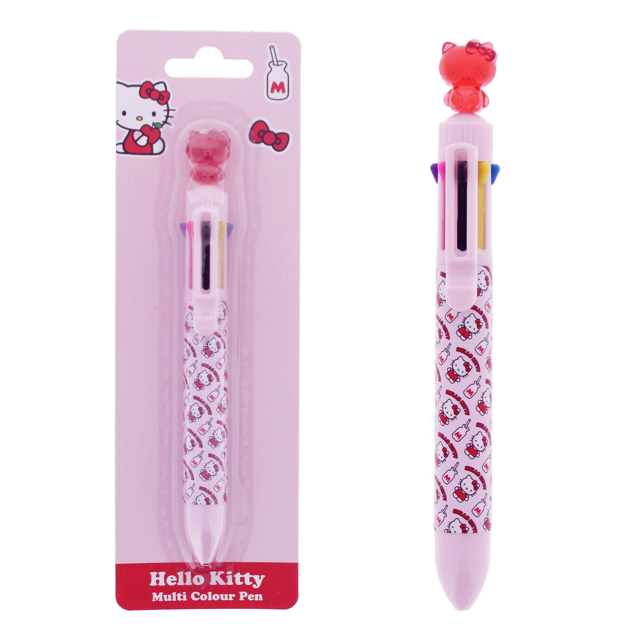 Hello Kitty Kulspetspenna med 8 färger - Pretty in Pink