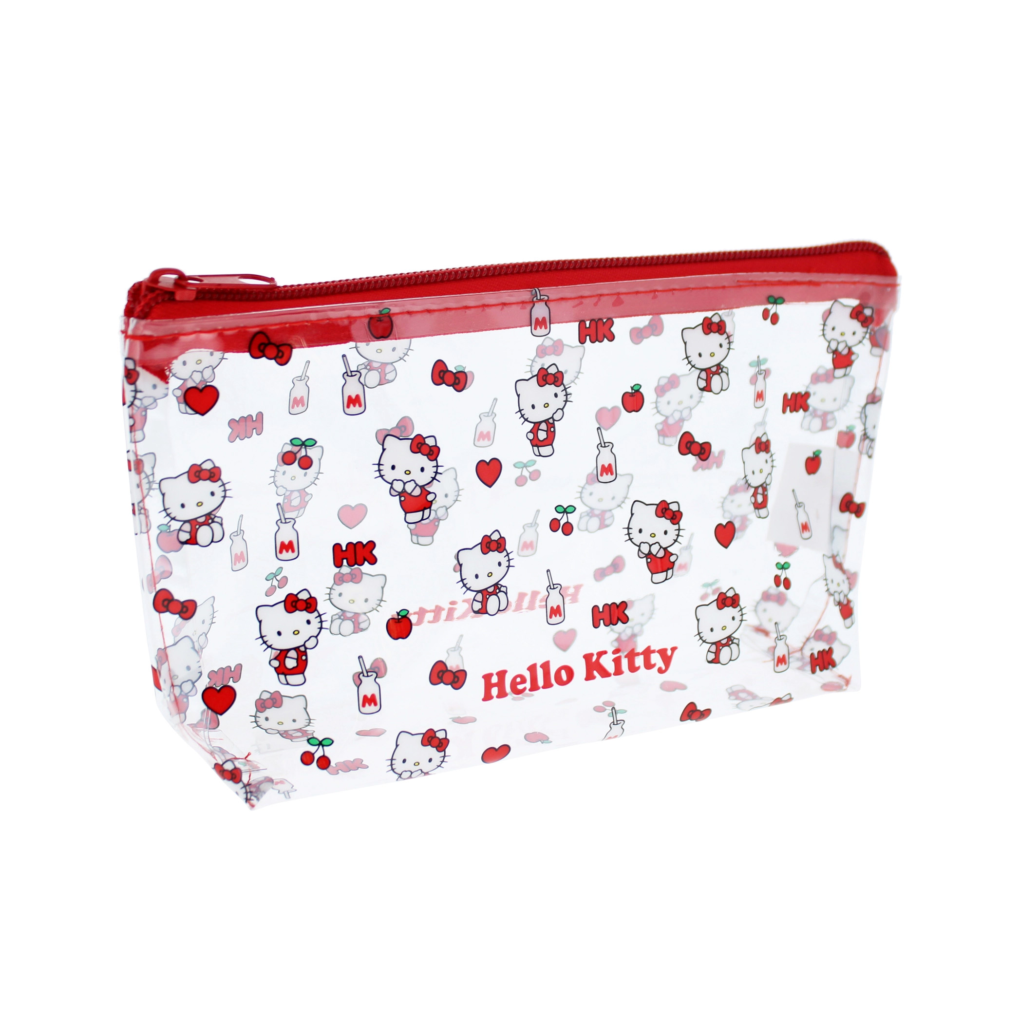 Hello Kitty Transparent Sminkväska/Pennfodral - Pretty in Pink - 2