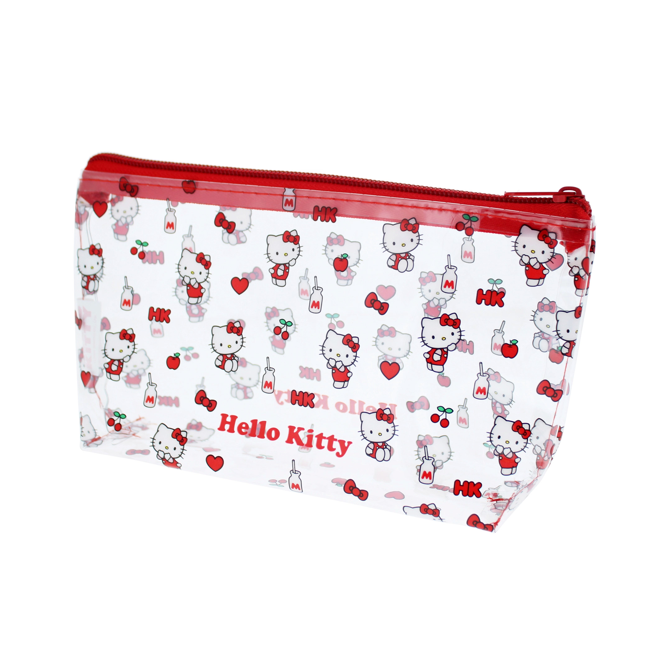Hello Kitty Transparent Sminkväska/Pennfodral - Pretty in Pink - 3