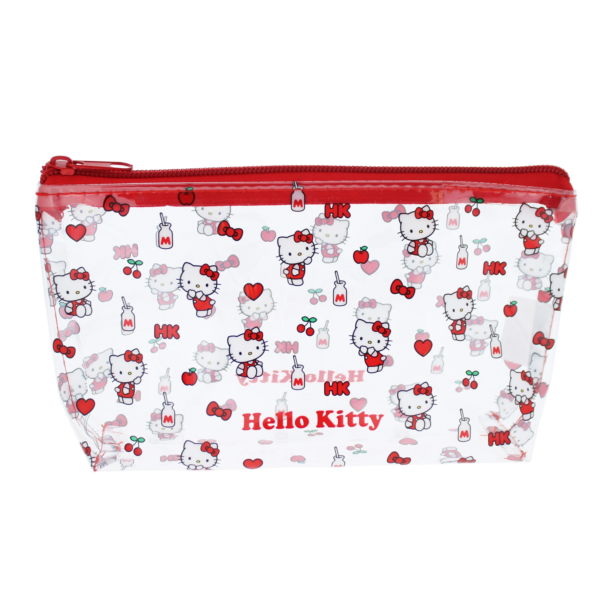 Hello Kitty Transparent Sminkväska/Pennfodral - Pretty in Pink
