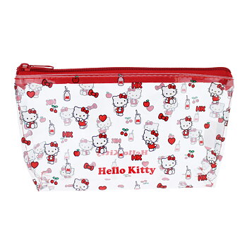 Hello Kitty Transparent Sminkväska/Pennfodral - Pretty in Pink