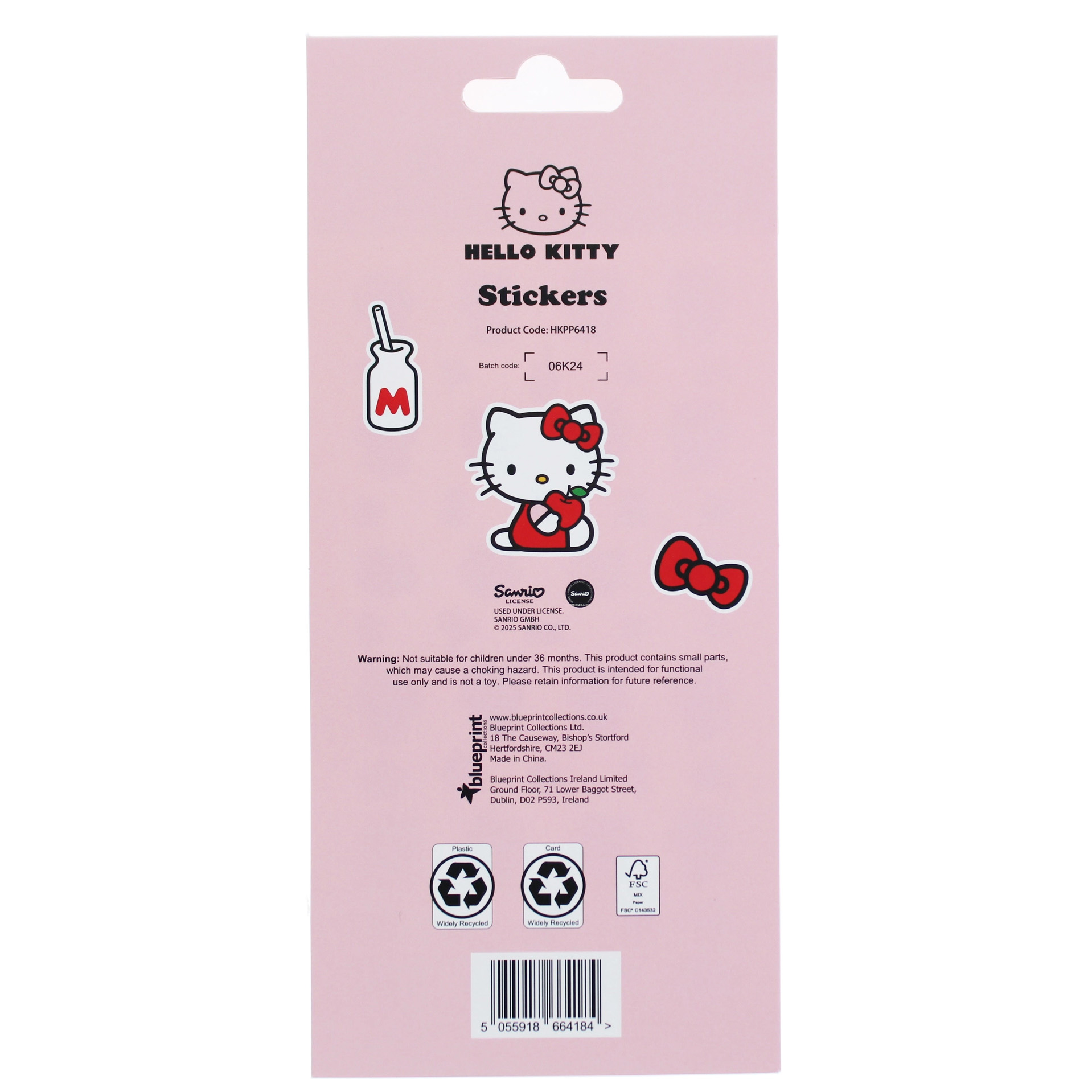 Hello Kitty Puffy Klistermärken 49 st - Pretty in Pink - 3