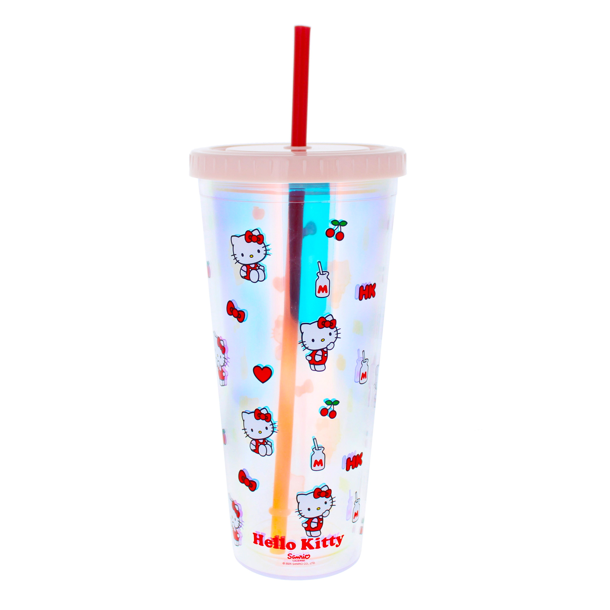 Hello Kitty Tumbler med Sugrör 600 ml - Pretty in Pink  - 5