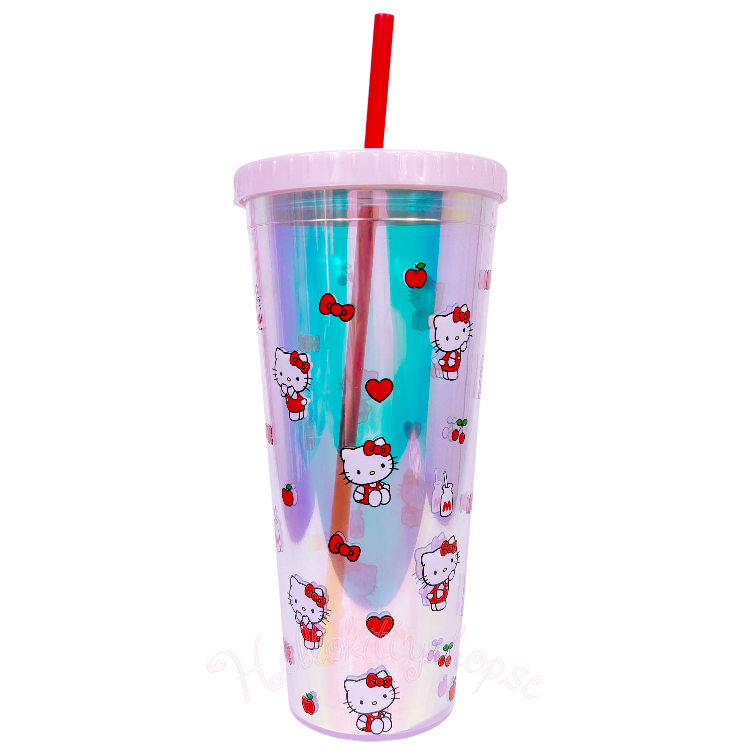 Hello Kitty Tumbler med Sugrör 600 ml - Pretty in Pink  - 2
