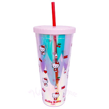 Hello Kitty Tumbler med Sugrör 600 ml - Pretty in Pink 